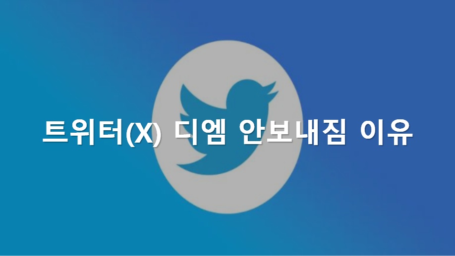 트위터(X) 디엠 안보내짐 - 지플릭스